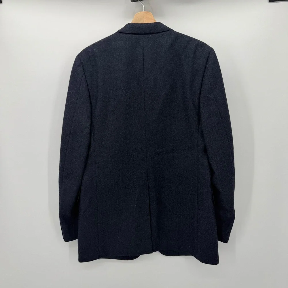 Vintage Redwood & Ross Mens Pure Wool Two Button Blazer Sport Coat Navy 40R